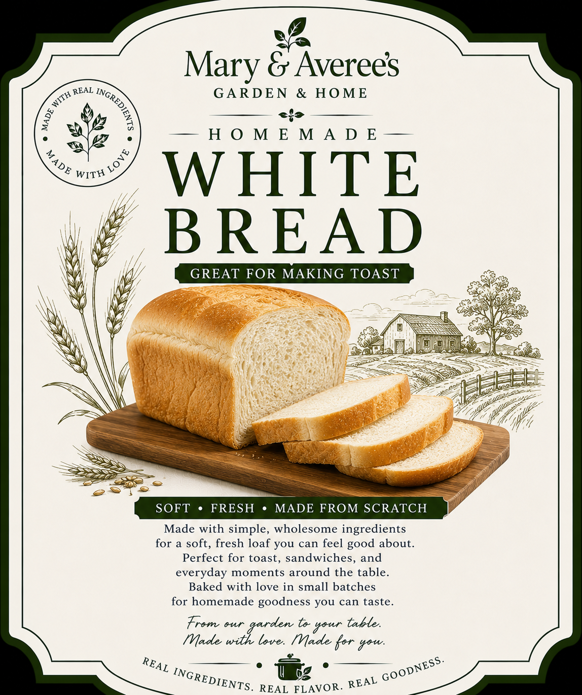 White Bread, Toast Cut