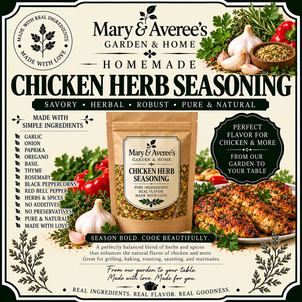 Homemade Chicken Herb Seasoning
