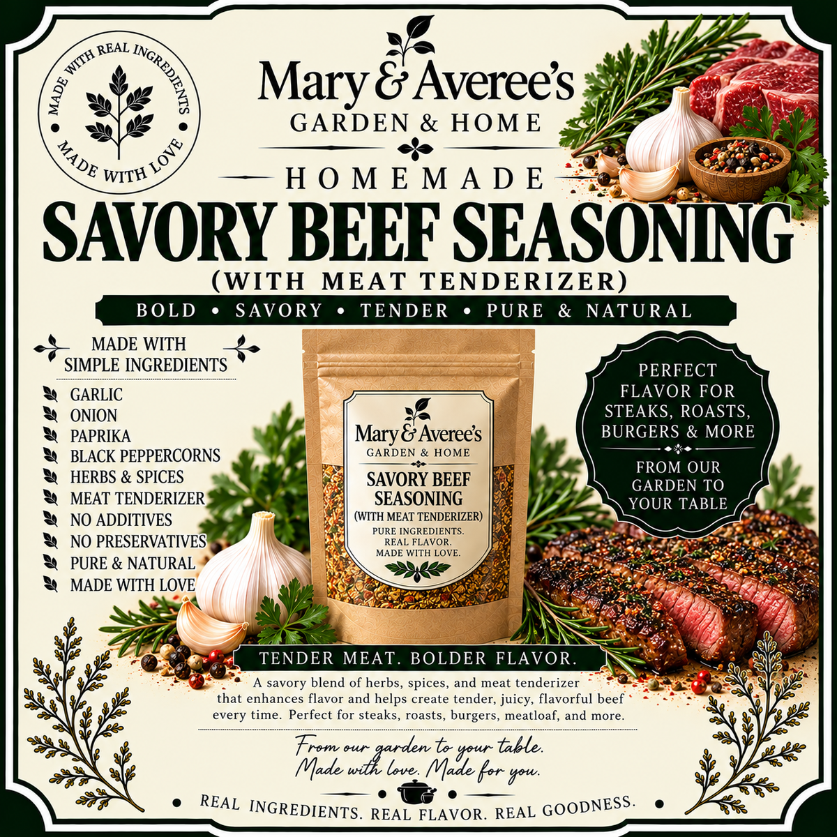 Homemade Savory Beef Seasoning