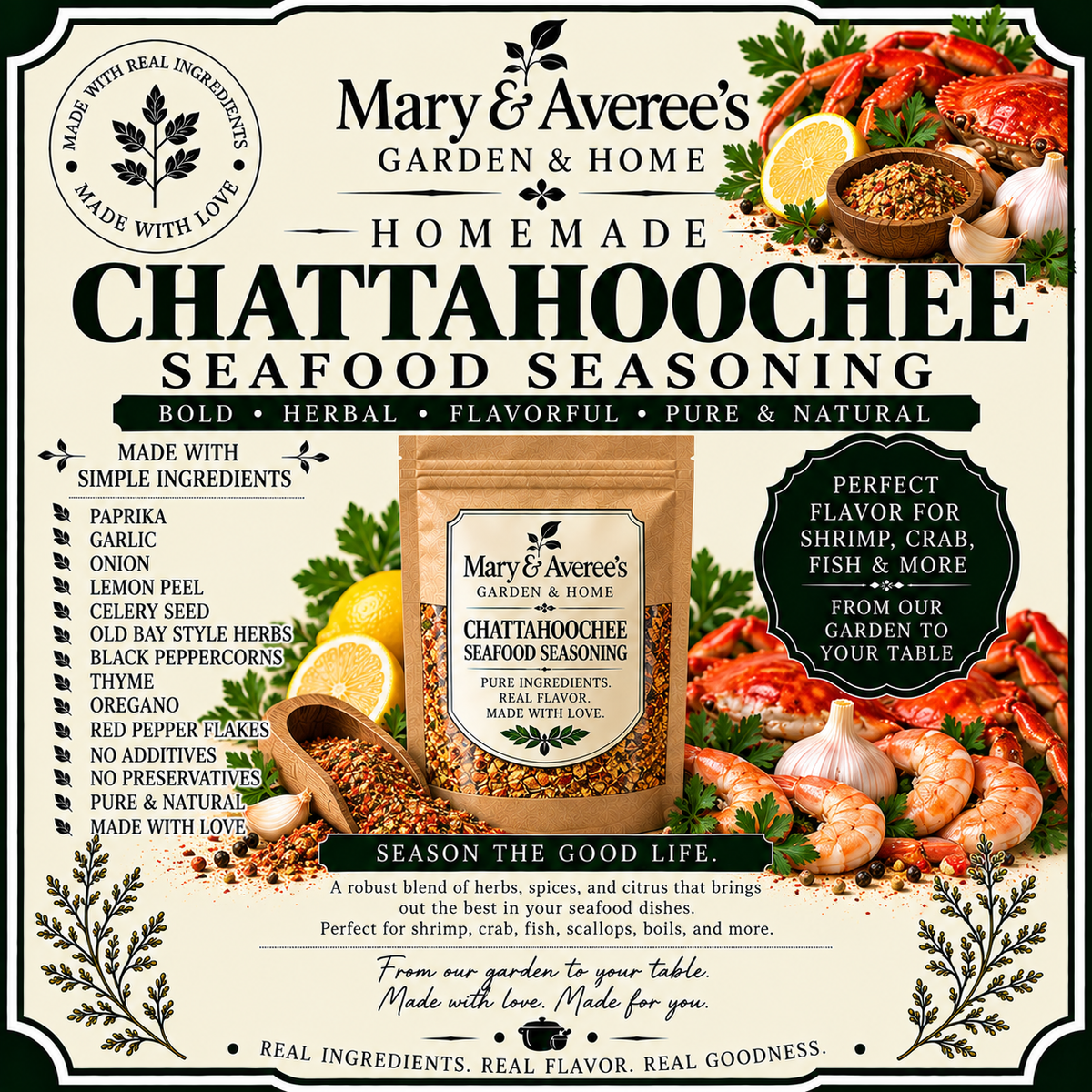 Homemade Chattahoochee Seafood Seasoning