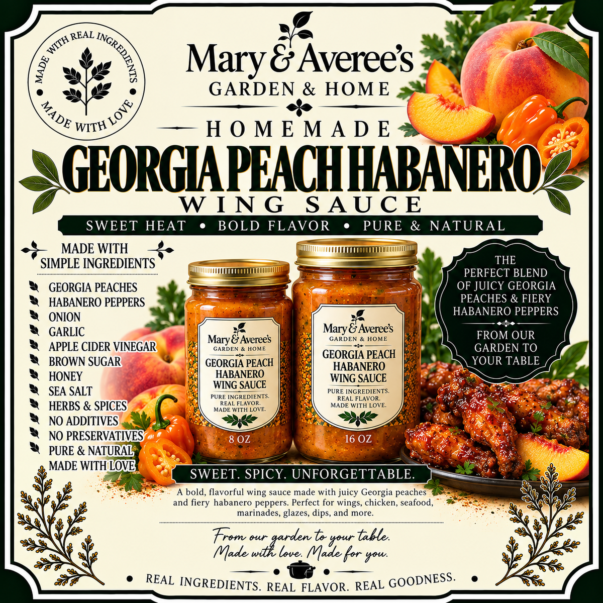 Georgia Peach Habanero Wing Sauce