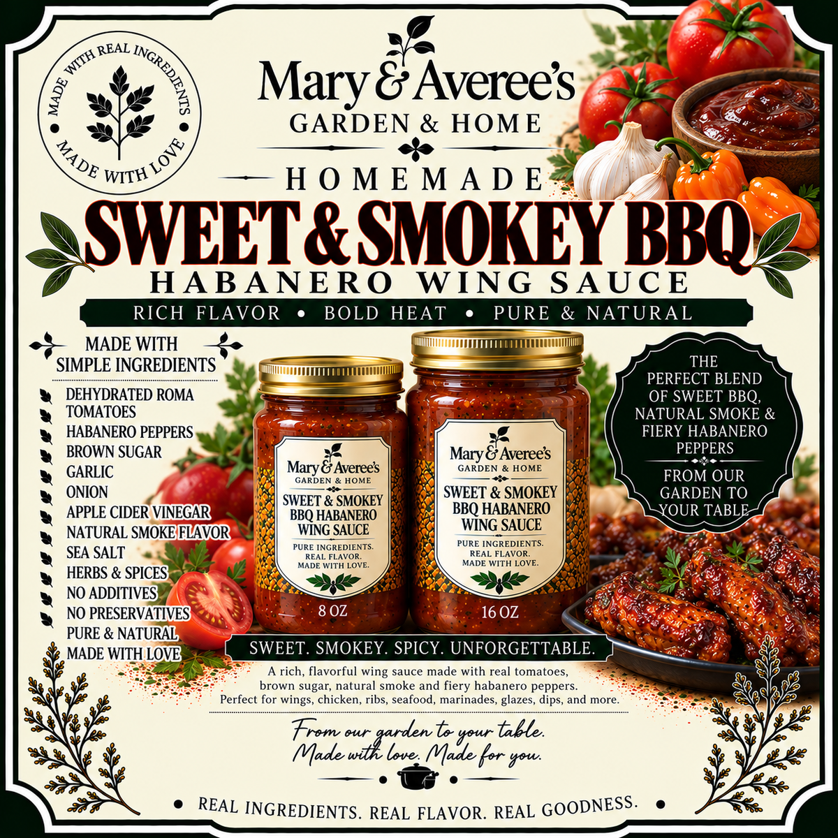 Sweet & Smokey BBQ Habanero Wing Sauce