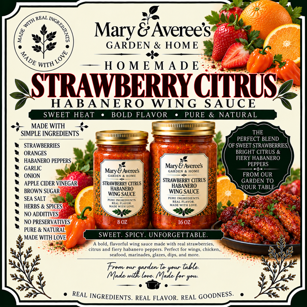 Strawberry Citrus Habanero Wing Sauce