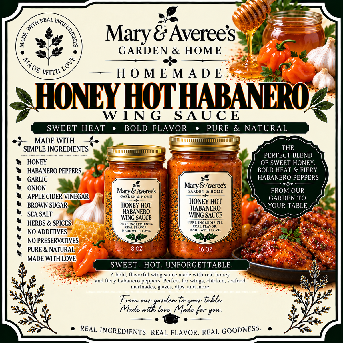 Honey Hot Habanero Wing Sauce