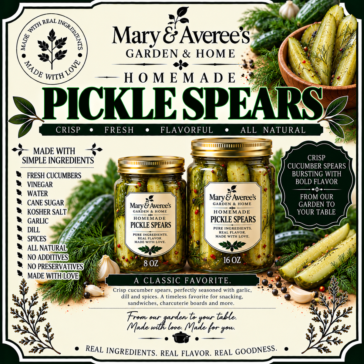 Homemade Pickle Spears