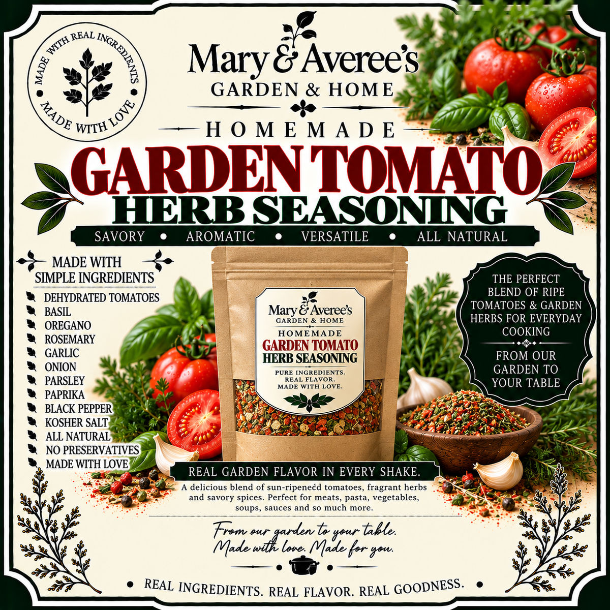 Homemade Garden Tomato Herb Seasoning